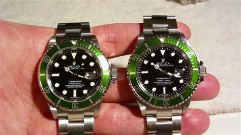 rolex submariner green real vs fake